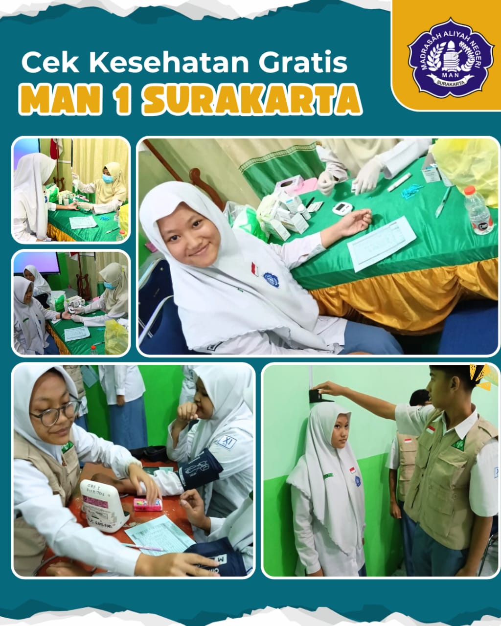 Cek Kesehatan Gratis (CKG) bagi siswa-siswi MAN 1 Surakarta