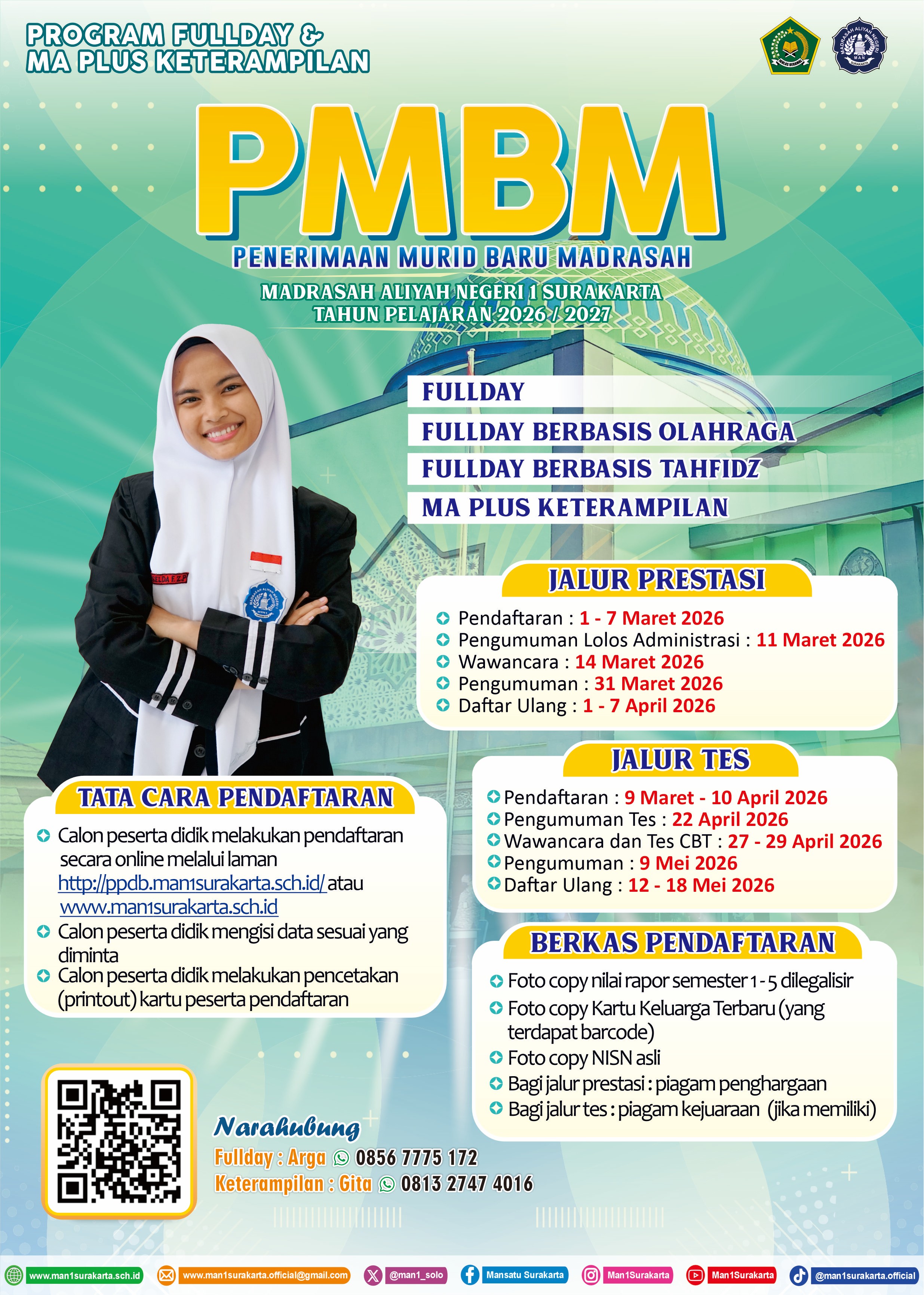 PMBM Fullday & MA+Ketrampilan MAN 1 Surakarta 2026/2027