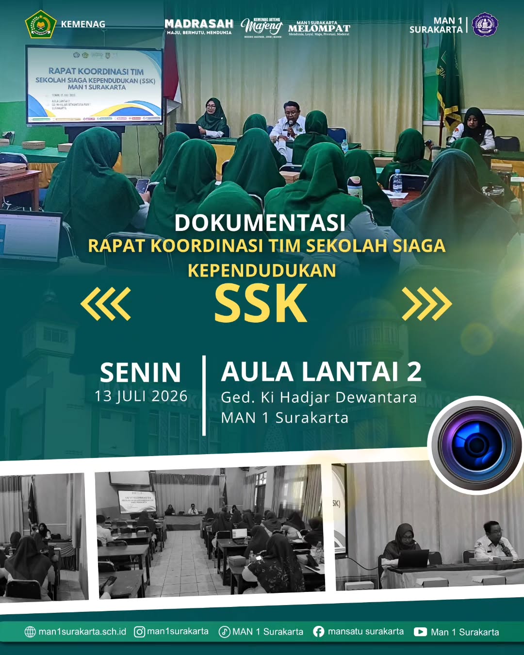 Rapat Koordinasi Tim Sekolah Siaga Kependudukan (SSK) MAN 1 Surakarta.