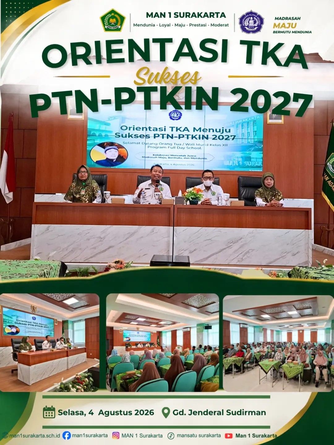 Siapkan Generasi Menuju Perguruan Tinggi Impian, MAN 1 Surakarta Gelar Orientasi TKA Sukses PTN–PTKIN 2027