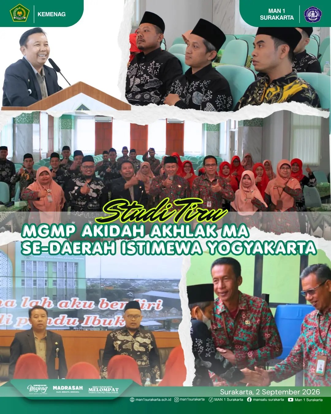 Berbagi Praktik Baik, MAN 1 Surakarta Terima Kunjungan Studi Tiru MGMP Akidag Akhlak MA se-DIY