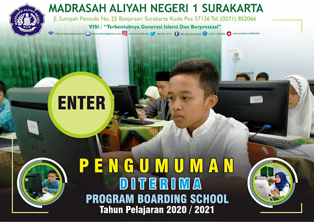 INFO SISWA BARU DITERIMA PROGRAM BOARDING SCHOOL 2020