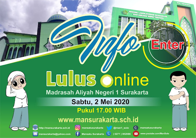 Informasi Kelulusan Online MAN 1 Surakarta 2020