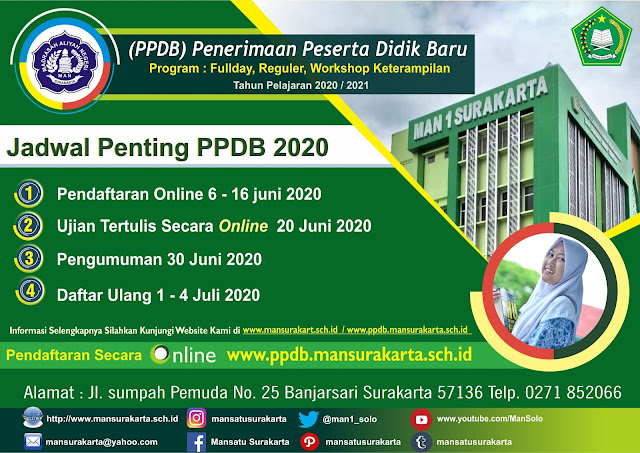 Informasi PPDB Prog. Reguler - Fullday - Workshop Keterampilan 2020