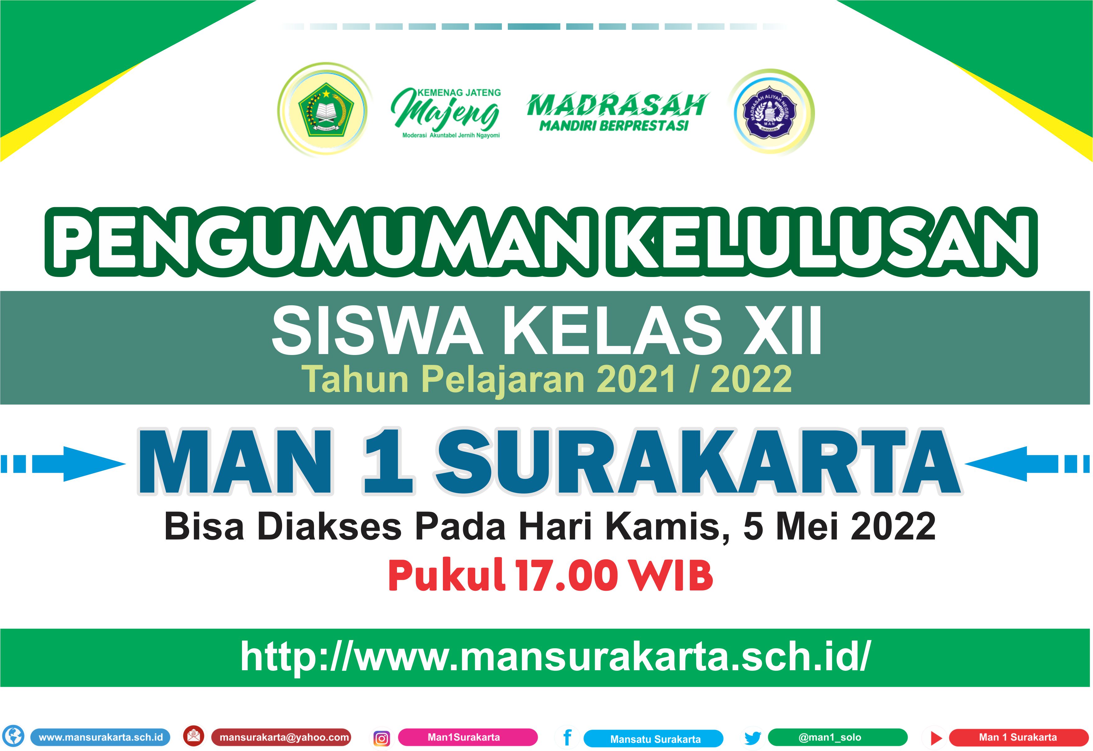 Pengumuman Kelulusan Siswa Kelas XII Tahun Ajaran 2024/2025