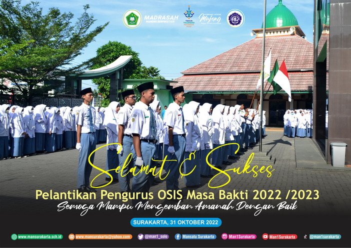 Pengurus OSIS baru di MAN 1 Surakarta