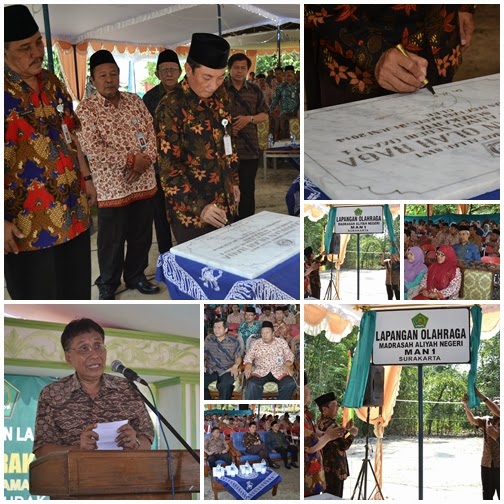 PERESMIAN LAPANGAN OR BERSAMA KAKANWIL KEMENAG PROV.JATENG