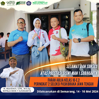 SISWI MAN 1 SURAKARTA MENUJU PASKIBRAKA NASIONAL