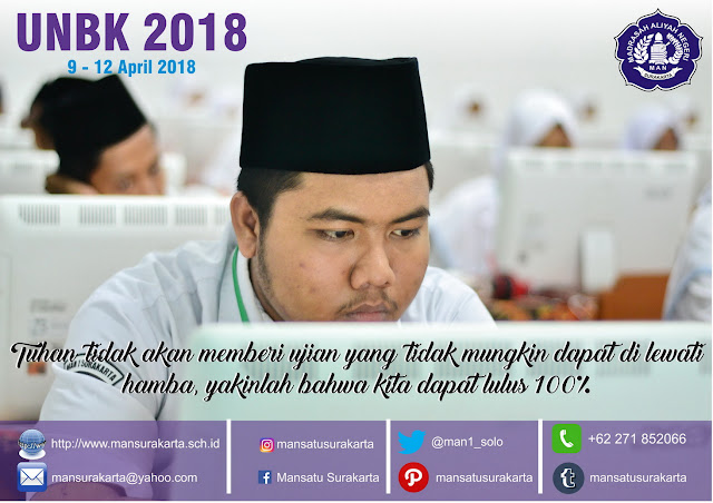 UNBK 2018 MENGGEMA DI MAN 1 SURAKARTA