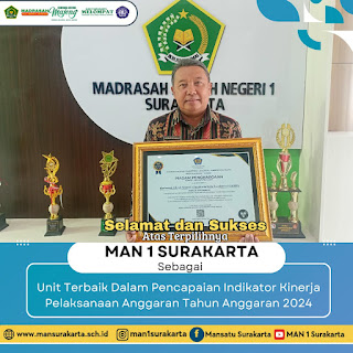 Unit terbaik dalam pencapaian Indikator kinerja pelaksanaan Anggaran Tahun Anggaran 2024